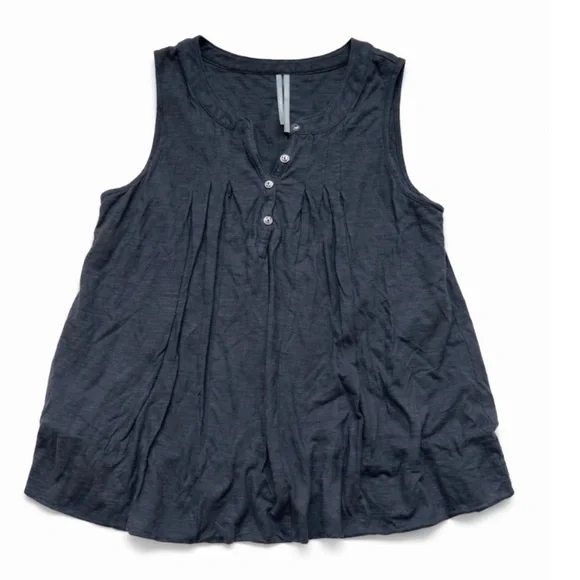 Anthropologie Henley Peplum Sleeveless Top Shirt Anthro boho - Picture 1 of 3